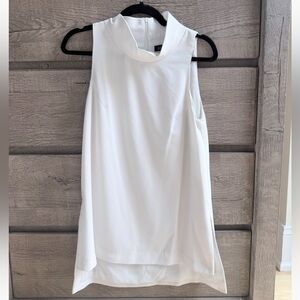 Elliatt Sleeveless Funnel Neck White Blouse